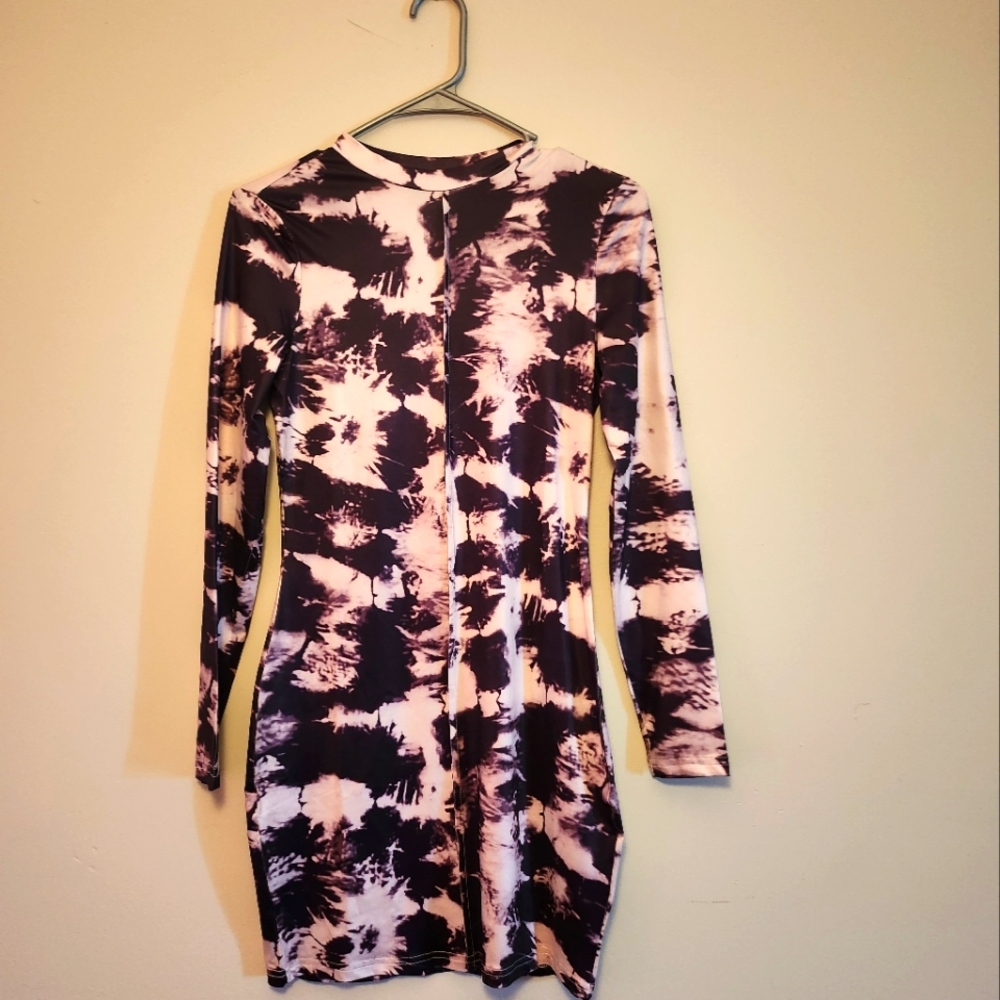 Purple tie dye dress